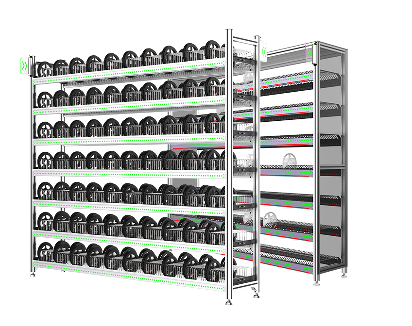 Pick by Light Reel Rack